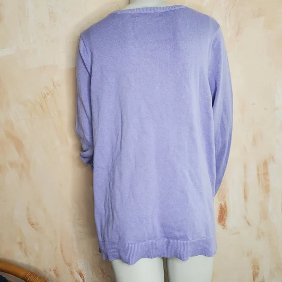 SALE❄ XL Karen Scott Knit Crewneck Sweater - Picture 6 of 7